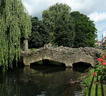 The Old Stone Bridge and Bourne Eau on entrance to the Memorial Gardens. The Old Stone Bridge and Bourne Eau on entrance to the Memorial Gardens.