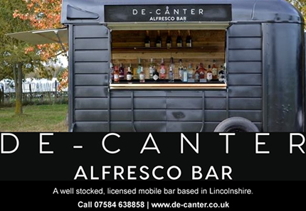 De Canter Alfresco Bar, Bourne - Call 07584 638858 De Canter Alfresco Bar, Bourne