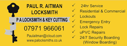 P A Locksmith & Key Cutting - Call 07971 966061 P A Locksmith & Key Cutting, Bourne