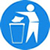 Keep Bourne tidy. Put your litter in the bin! Put litter in bin symbol
