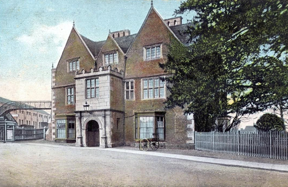 The Red Hall in 1900 when used as the railway station booking office