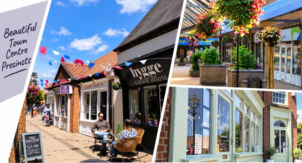Crown Walk and Burghley Centre, Bourne
