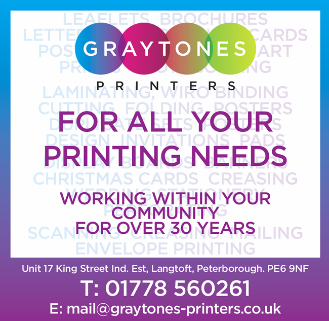 Graytones Printers - Call 01778 560261 Graytones Printers