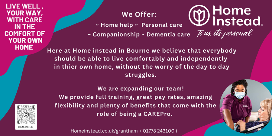 Home Instead - Call 01778 243100 Home Instead, Bourne