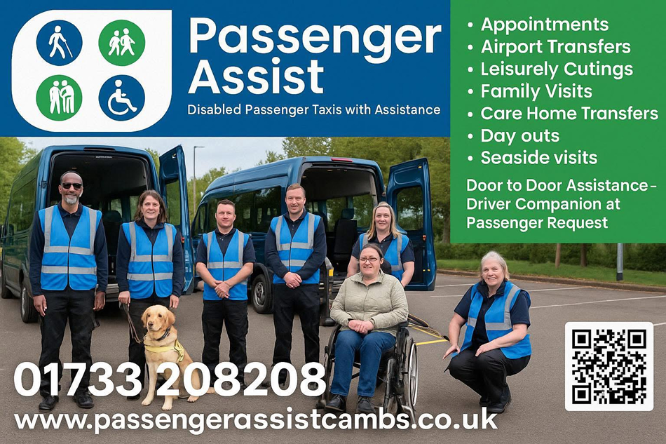 Passenger Assist - Disabled Passenger Taxi with Assistance, Bourne