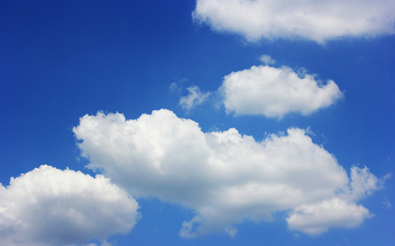 Blue sky with partial cloud