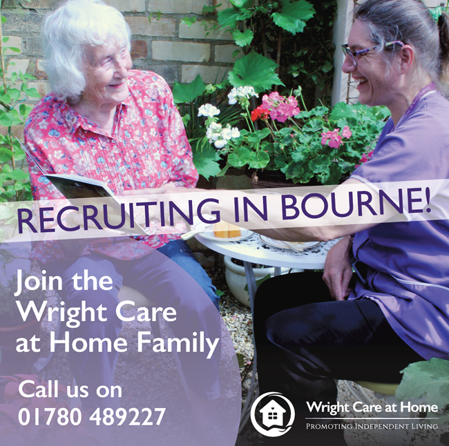 Wrights Care at Home are recruiting in Bourne - Call 01780 489227 Wrights Care at Home
