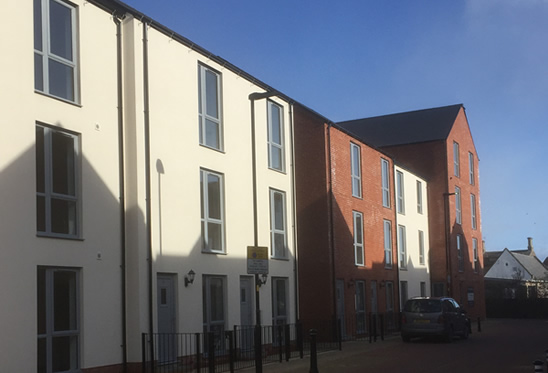 A new housing development on Wherrys Lane in Bourne town centre A new housing development on Wherrys Lane, Bourne