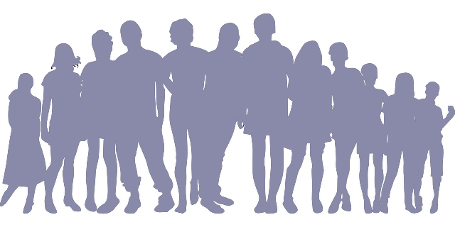 Silhouettes of people