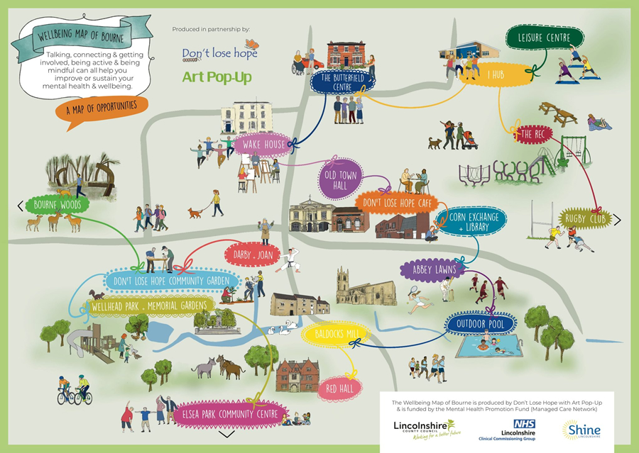 Bourne Wellbeing Map