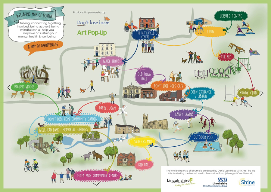 Bourne Wellbeing Map