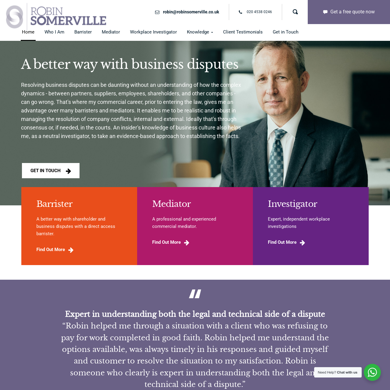 Robin Somerville Website Design