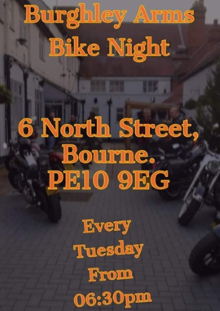 Burghley Arms Bike Night - Every Tuesday Evening from 6.30pm Burghley Arms Bike Night