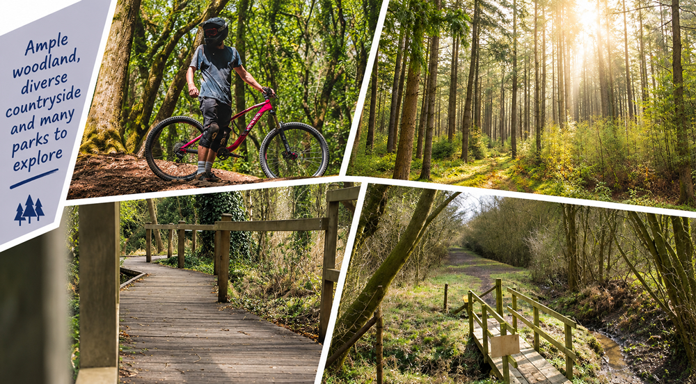 Woodland, parks and green space in Bourne