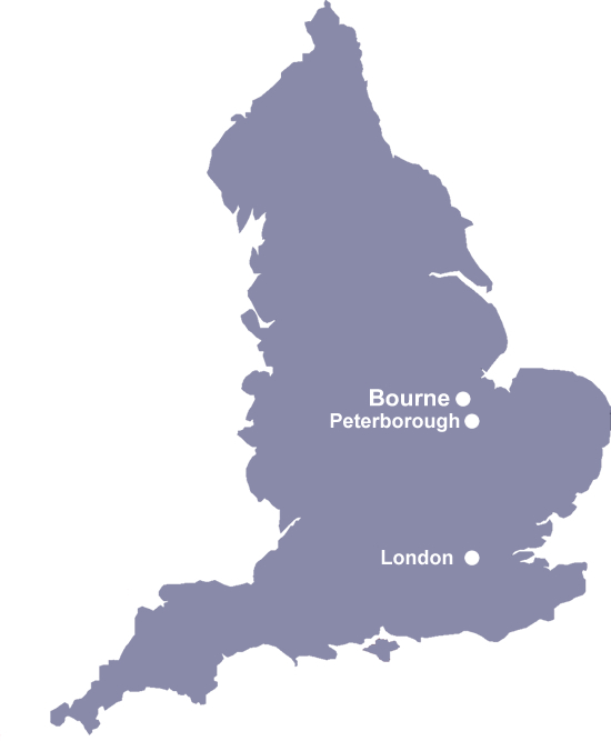 Bourne Location Map