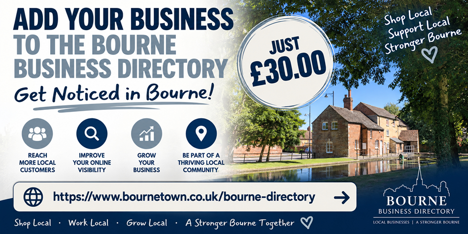 Add your business to the Bourne Business Directory and get noticed in Bourne Advertise your business in Bourne!