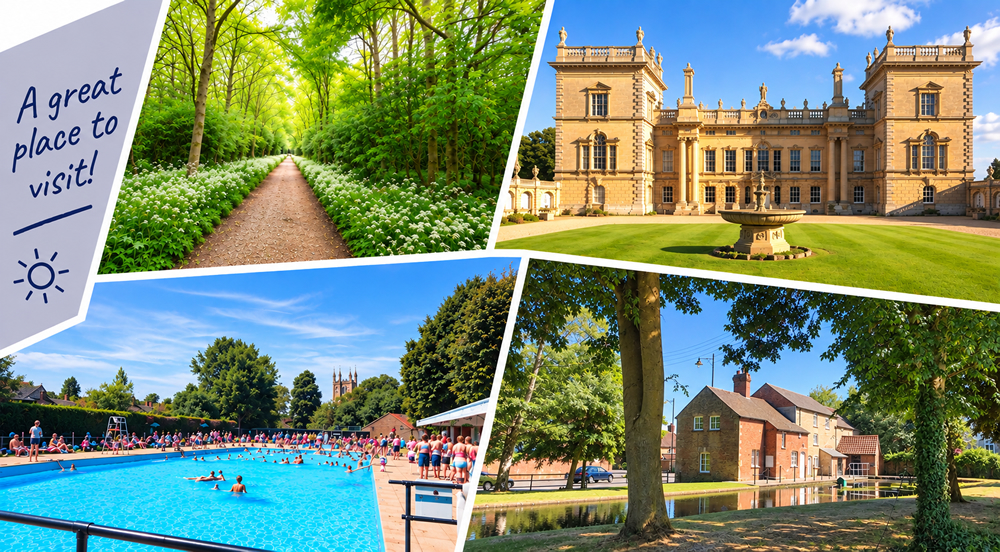 Bourne Woods, Bourne Outdoor Pool, Grimsthorpe Castle, Park & Gardens and Baldock's Mill